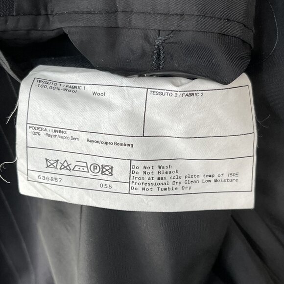 Armani Collezioni Black & White 100% Wool 3 Button Pinstripe Blazer Sz 42L - Picture 4 of 9